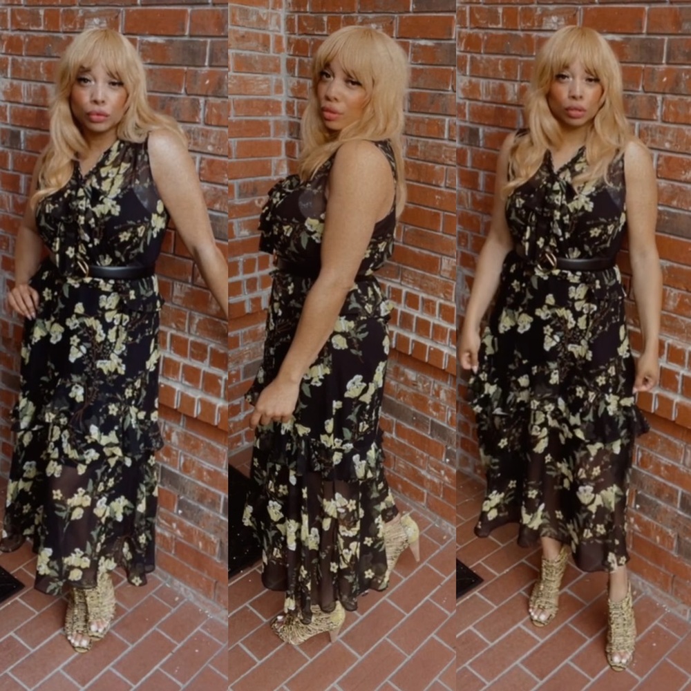 Yellow Ruffles Dress -B